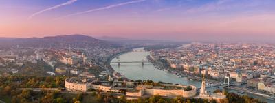 aerial view of Citadella Budapest-stock-foto