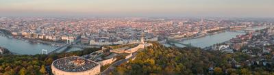 aerial view of Citadella Budapest-stock-foto