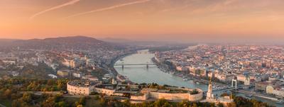 aerial view of Citadella Budapest-stock-photo