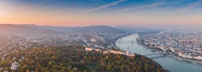 aerial view of Citadella Budapest-stock-foto