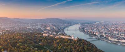 aerial view of Citadella Budapest-stock-foto