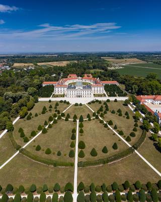 Beautiful Eszterhazy Castle in Fertod, Hungary-stock-photo