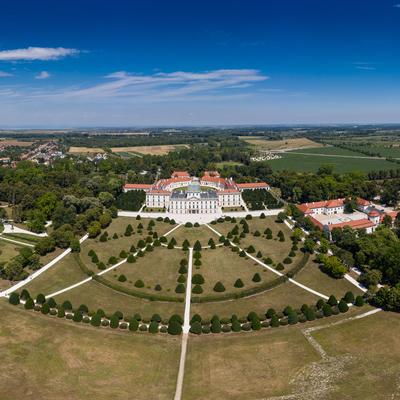 Beautiful Eszterhazy Castle in Fertod, Hungary-stock-photo