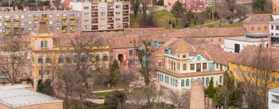 beautiful building in Zsolnay ceramic factory-stock-foto