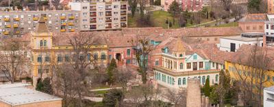 beautiful building in Zsolnay ceramic factory-stock-photo