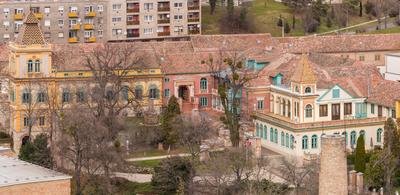 beautiful building in Zsolnay ceramic factory-stock-photo