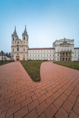 Zirc Abbey is a Cistercian abbey, situated in Zirc  Hungary-stock-photo