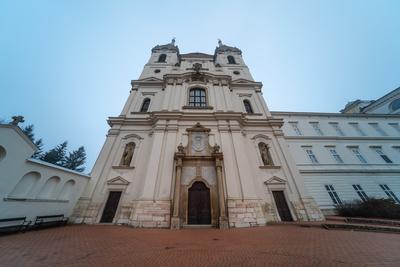 Zirc Abbey is a Cistercian abbey, situated in Zirc  Hungary-stock-photo