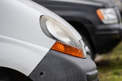 many parking cars in an outdoor garage-stock-photo