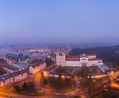 Zirc Abbey is a Cistercian abbey, situated in Zirc Hungary-stock-photo