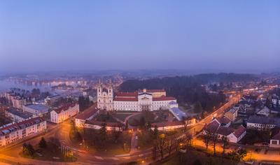 Zirc Abbey is a Cistercian abbey, situated in Zirc Hungary-stock-photo