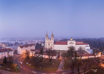 Zirc Abbey is a Cistercian abbey, situated in Zirc Hungary-stock-foto