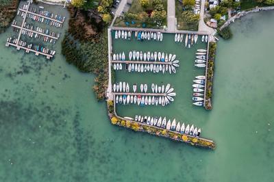 yacht harbour in Balatonalmadi, Lake Balaton-stock-photo
