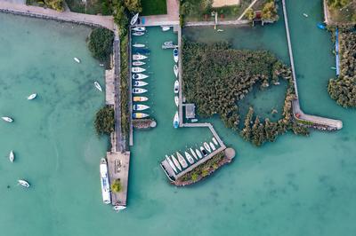 yacht harbour in Balatonalmadi, Lake Balaton-stock-photo