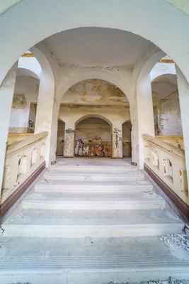 Abandoned army fort in Hajmasker, Hungary-stock-photo