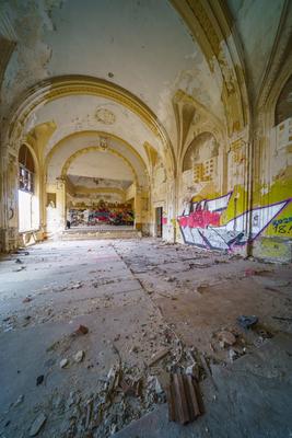Abandoned army fort in Hajmasker, Hungary-stock-photo