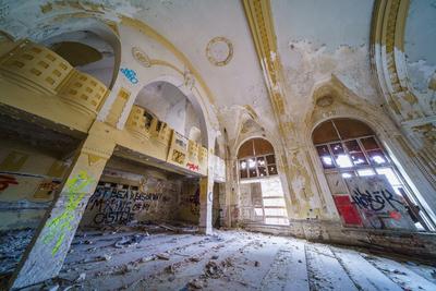 Abandoned army fort in Hajmasker, Hungary-stock-photo