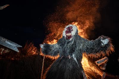 MOHACS, HUNGARY - FEBRUARY 17: Busojaras carnival. February 17, 2026 in Mohacs, Hungary.-stock-foto
