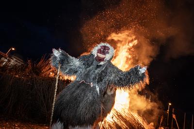 MOHACS, HUNGARY - FEBRUARY 17: Busojaras carnival. February 17, 2026 in Mohacs, Hungary.-stock-foto