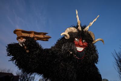 MOHACS, HUNGARY - FEBRUARY 17: Busojaras carnival. February 17, 2026 in Mohacs, Hungary.-stock-foto