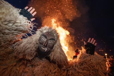 MOHACS, HUNGARY - FEBRUARY 17: Busojaras carnival. February 17, 2026 in Mohacs, Hungary.-stock-foto