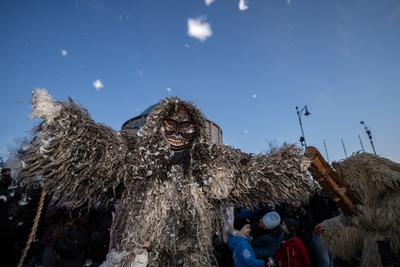 MOHACS, HUNGARY - FEBRUARY 17: Busojaras carnival. February 17, 2026 in Mohacs, Hungary.-stock-foto