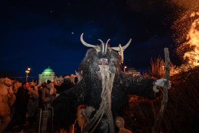 MOHACS, HUNGARY - FEBRUARY 17: Busojaras carnival. February 17, 2026 in Mohacs, Hungary.-stock-foto