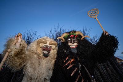 MOHACS, HUNGARY - FEBRUARY 17: Busojaras carnival. February 17, 2026 in Mohacs, Hungary.-stock-foto