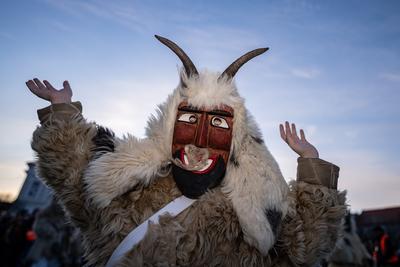 MOHACS, HUNGARY - FEBRUARY 17: Busojaras carnival. February 17, 2026 in Mohacs, Hungary.-stock-foto