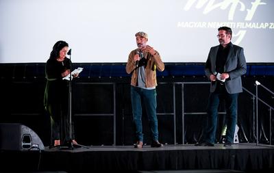 Jean-Marc BarrJacques Mayol a Nagy kékségbenJacques Mayol in The Big BlueJean-Marc Barr Le Grand BleuFilm Maraton Budapest Bazilika 2018 09 08-stock-foto