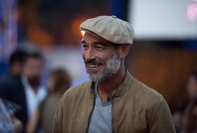 Jean-Marc BarrJacques Mayol a Nagy kékségbenJacques Mayol in The Big BlueJean-Marc Barr Le Grand BleuFilm Maraton Budapest Bazilika 2018 09 08-stock-foto