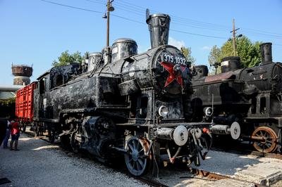 150 éves a MÁV,  Nemzetközi Jármûparádé a Vasúttörténeti Parkban,   2018. szeptember 8-án és 9-én többtonnás vasparipák mutatkoztak be és versenyeztek egymással a Vasúttörténeti Parkban-stock-foto