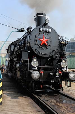 150 éves a MÁV,  Nemzetközi Jármûparádé a Vasúttörténeti Parkban,   2018. szeptember 8-án és 9-én többtonnás vasparipák mutatkoztak be és versenyeztek egymással a Vasúttörténeti Parkban-stock-foto