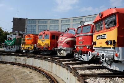 150 éves a MÁV,  Nemzetközi Jármûparádé a Vasúttörténeti Parkban,   2018. szeptember 8-án és 9-én többtonnás vasparipák mutatkoztak be és versenyeztek egymással a Vasúttörténeti Parkban-stock-foto