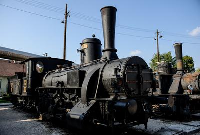 150 éves a MÁV,  Nemzetközi Jármûparádé a Vasúttörténeti Parkban,   2018. szeptember 8-án és 9-én többtonnás vasparipák mutatkoztak be és versenyeztek egymással a Vasúttörténeti Parkban-stock-foto