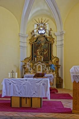 Som település katolikus temploma belűlről-stock-foto