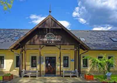 Nyíregyháza, Sóstó Hotel Fürdőház bejárata-stock-foto