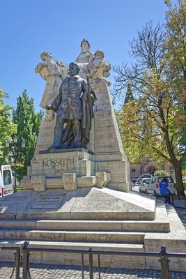 Nyíregyháza, Kossuth szobor-stock-foto