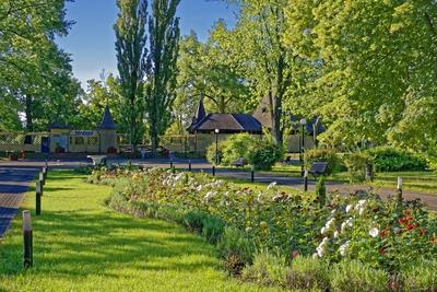 Nyíregyháza, Sóstó park és Tófürdő-stock-foto