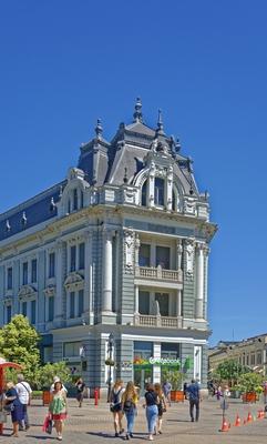 Nyíregyháza, Takarékpalota Késő eklektikus stílusban épült 1912-ben-stock-foto