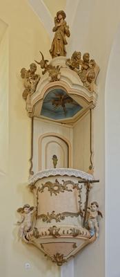 Som település katolikus templom szószéke-stock-foto