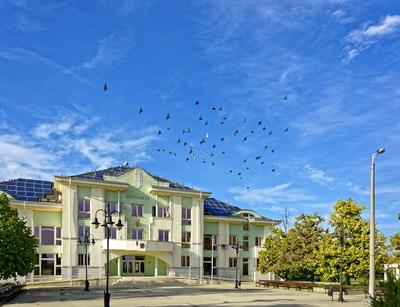 Martfű Városháza-stock-foto