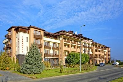 Bükfürdő, Hotel Caramell-stock-foto