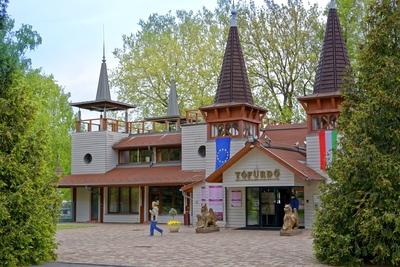 Hévíz, Tófürdő bejárat-stock-foto