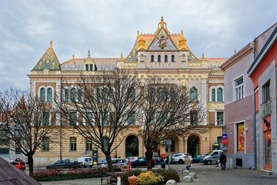 Pécs, Postapalota, Postamúzeum-stock-foto