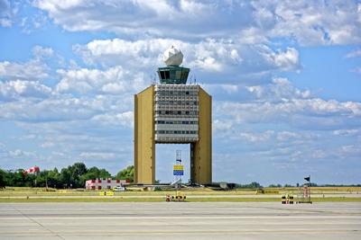 Ferihegy repülőtér, irányítótorony-stock-foto