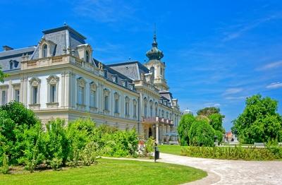Keszthely, Festetics kastély-stock-foto