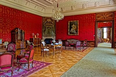 Eszterházy kastély szalon Pápán-stock-foto