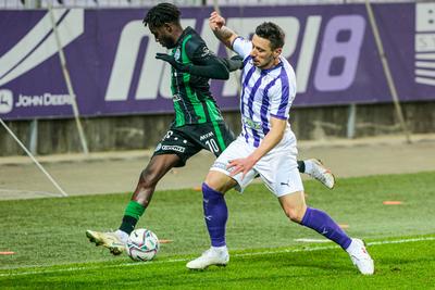 Újpest FC - Ferencváros TC match played in the 19th round of the OTP Bank League-stock-photo