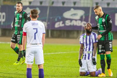 Újpest FC - Ferencváros TC match played in the 19th round of the OTP Bank League-stock-photo